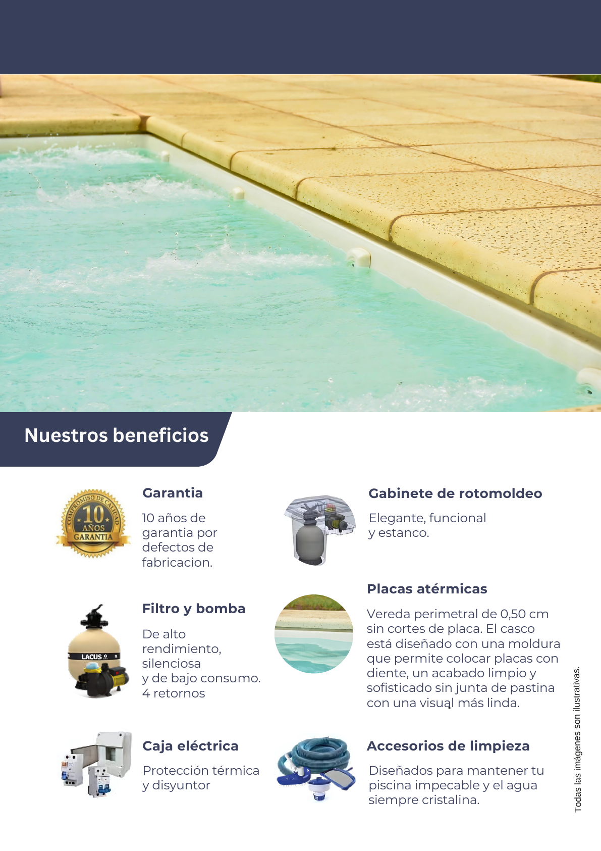 Beneficios de la piscina Deluxe Medium